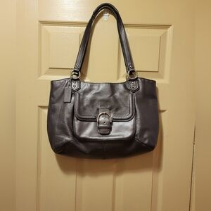 Coach Charcoal Gray Shoulder Bag - Excellent Condition